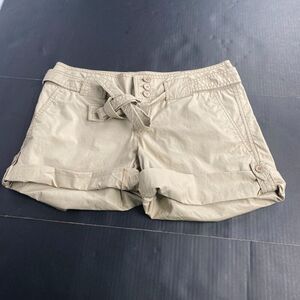 The Limited Shorts SZ 4 Beige Khaiki  Cotton Chino 4" Inseam Pockets Womens